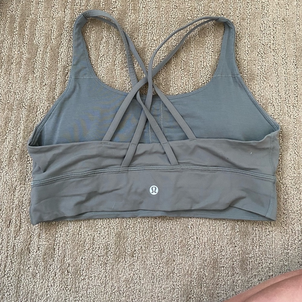 Olive green lululemon sports bra
